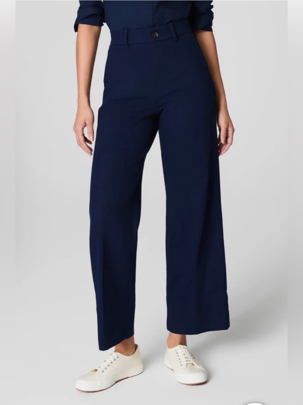 SPANX Navy Wide-Leg Chinos Pant Size XLP